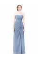 Online Strapless Long Chiffon Bridesmaid Dress with Sweetheart Neckline
