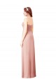 Online Long Chiffon Sweetheart Bridesmaid Dress with Twist Bodice