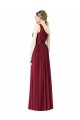 Online One Shoulder Full Length Long Chiffon Bridesmaid Dress.