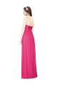 Online Full Length Strapless Long Chiffon Dress with Waistband