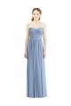 Online Strapless Long Chiffon Dress with Sweetheart Neckline And Draped Bodice