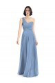 Online One Shoulder Long Chiffon Bridesmaid Dress with Sweetheart Bodice