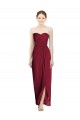 Online Strapless Sweetheart Long Chiffon Bridesmaid Dress