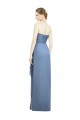 Online Strapless Full-Length Chiffon Bridesmaid Dress with Front Slit