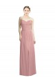 Online Crossover Draped Sweetheart Chiffon Bridesmaid Dress with Front Slit