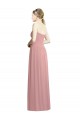 Online Crossover Draped Sweetheart Chiffon Bridesmaid Dress with Front Slit