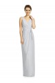 Online Draped V-Neck Cocktail Length Chiffon Bridesmaid Dress