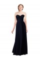 Online Strapless Chiffon Bridesmaids Dress with a Beaded Lace Sweetheart Bodice