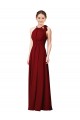 Online Luxe Chiffon Bridesmaid Dress with Open Slit In the Back
