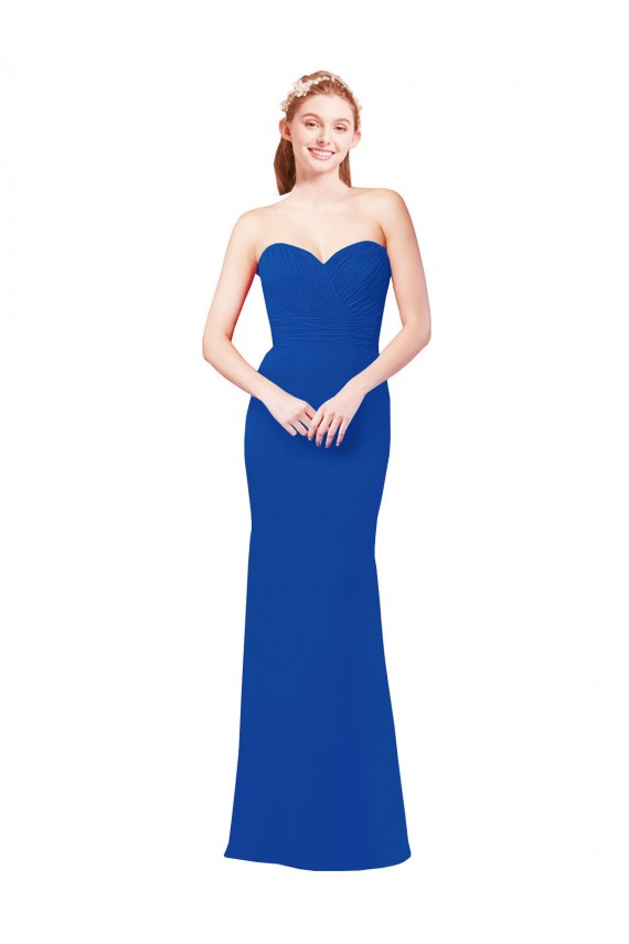 Online Elegant Chiffon Bridesmaid Dress with Matching Tie