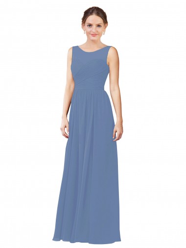 Online Luxe Chiffon Bridesmaid Dress with Illusion and Sweetheart Neckline