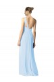 Online One Shoulder Long Chiffon Bridesmaid Dress with Shirred Bodice and Front Keyhole