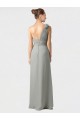 Online Sheer One Shoulder Chiffon A-Line Bridesmaid Dress with Slit