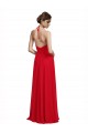 Online V-Neck Spaghetti Halter Strap Chiffon Bridesmaid Dress