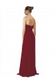Online Hand-Ruched Sweetheart Long Chiffon Bridesmaid Dress