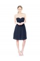 Online Sweetheart Cocktail Knee Length Chiffon Bridesmaid Dress Open Back