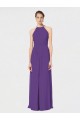 Online Long Chiffon Spaghetti Strap Halter Bridesmaid Dress