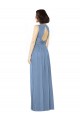 Online Open Keyhole Back Bateau Neck Chiffon Bridesmaid Dress