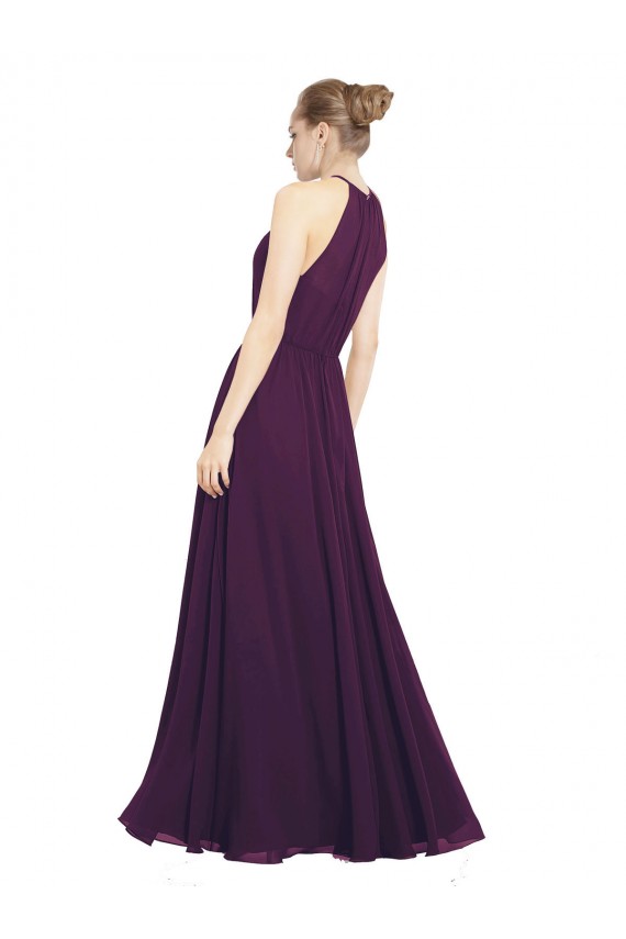 Online Elegant Chiffon Bridesmaids Dress with Softly Draped Bodice