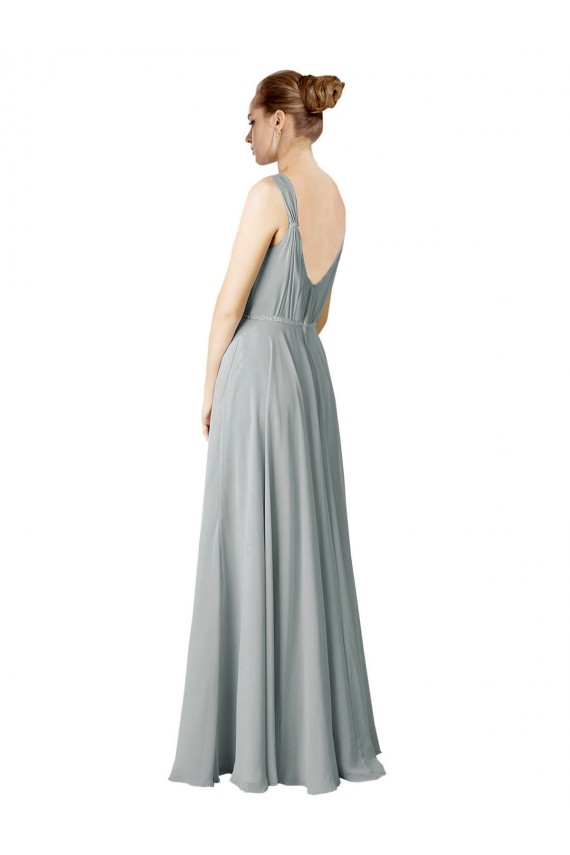 Online Figure Flattering Chiffon Bridesmaid Dress with Beaded Detail