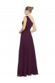 Online One Shoulder Chiffon Bridesmaids Dress with Shoulder Bow