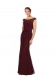 Online Lace Bridesmaids Dress with Matching Satin Tie Sash