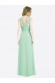Online Long Chiffon Bridesmaid Dress with a Sweetheart Neckline and Pleated Shoulder Straps