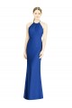 Online Criss Cross Low Back Halter Chiffon Bridesmaid Dress