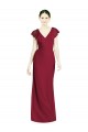 Online V-Neck V-Back Long Chiffon Bridesmaid Dress