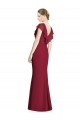 Online V-Neck V-Back Long Chiffon Bridesmaid Dress