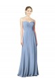 Online Draped Strapless Sweetheart Full Length Chiffon Bridesmaid Dress