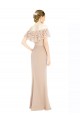 Online Off the Shoulder Sleeves Sheath Chiffon Bridesmaid Dress