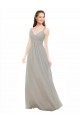 Online Chiffon Bridesmaid Dress with Ruched Draped Bodice