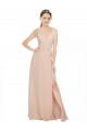 Online Chiffon Bridesmaids Dress with Matching Chiffon Tie Sash