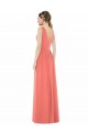 Online V-Neck V-Back Sleeveless Chiffon Bridesmaid Dress