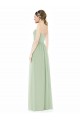 Online Strapless Draped Bodice Maxi Bridesmaid Dress with Front Slits