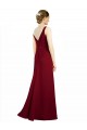 Online Twist-Knot V-Neckline Long Chiffon Bridesmaid Dress