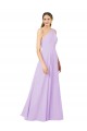 Online Grecian Inspired Simple One Shoulder Chiffon Bridesmaid Dress with Ruching