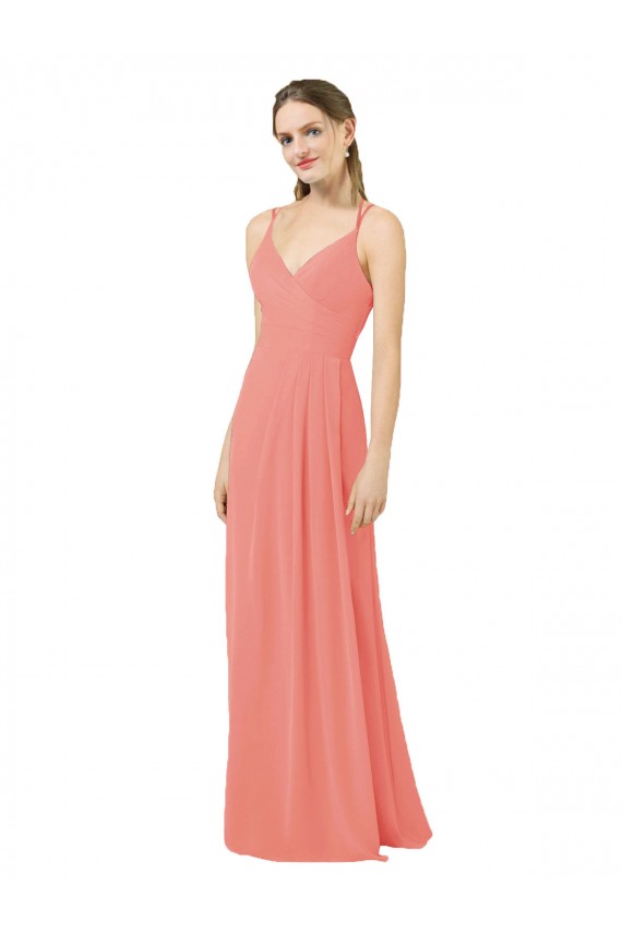 Online Flirty Chiffon Bridesmaid Dress with Modern Back Detail