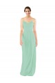 Online Classic Long Chiffon Bridesmaid Dress with V-Neck
