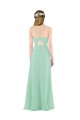 Online Classic Long Chiffon Bridesmaid Dress with V-Neck