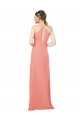Online Modern Long Chiffon Bridesmaid Dress with Keyhole Back