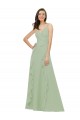 Online Chiffon Bridesmaid Dress with Ruffles and Draping