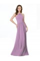 Online High Halter Chiffon Bridesmaid Dress with Ruffle Details Back