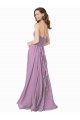 Online High Halter Chiffon Bridesmaid Dress with Ruffle Details Back