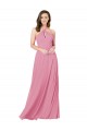Online Chiffon Bridesmaid Dress with Keyhole Front