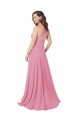 Online Chiffon Bridesmaid Dress with Keyhole Front