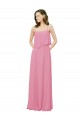 Online Spaghetti Strap Chiffon Bridesmaids Dress with Ruffle Overlay