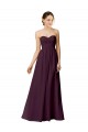 Online Strapless Chiffon Bridesmaid Dress with Criss Cross Shirred Bodice