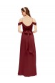 Online Grecian Inspired Draped Off the Shoulder Long Chiffon Bridesmaid Dress